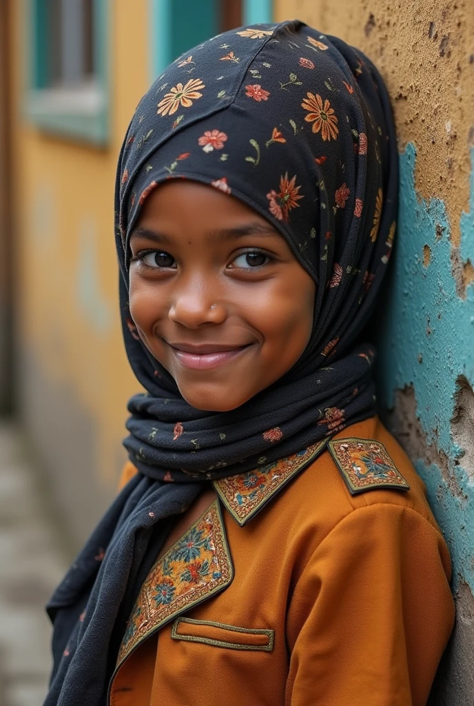 Black 2 liberian girl with a beautiful face and dressed casually with hijab in Liberia
Create many photos in different formats and locations in Liberia