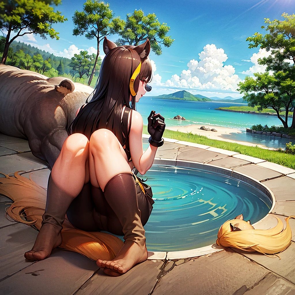 arabic style decoration、White swimwear、tits out、Nipple Exposed、Open legs、Squatting、Have sexual intercourse、Head decoration、Bath、stuck clothing、Liquid from the crotch、congestion、animal ear、A seductive gaze、sticking out the tongue、pierced nipple、The fountain、股関にThe fountain