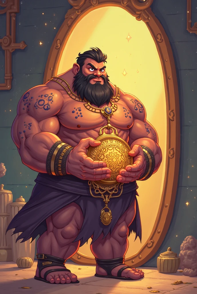 male‚big sphere belly‚big belly‚bulge crotch in loincloth‚naked‚ big stomach