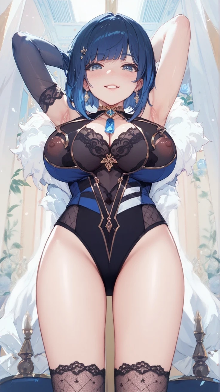 best quality,4k,8k,high resolution,masterpiece:1.2),super detailed,, Ultra high definition face, detailed eyes, A woman wearing a black latex bodysuit posing for a photo,, black bodysuit, clavicle, cleavage, large breasts, large , biggest breast, huge breast, Thin waist and thick hips, hourglass figure, rosy cheeks, sweat, naked breasts, pale nipples, smiling, dominating look, aheago, drool, boobjob, paizuri, semen, covered in cum, cum on tits, drooling, pale nipples, kneeling_down, bent over, huge ass, thick_hips, saliva, dripping