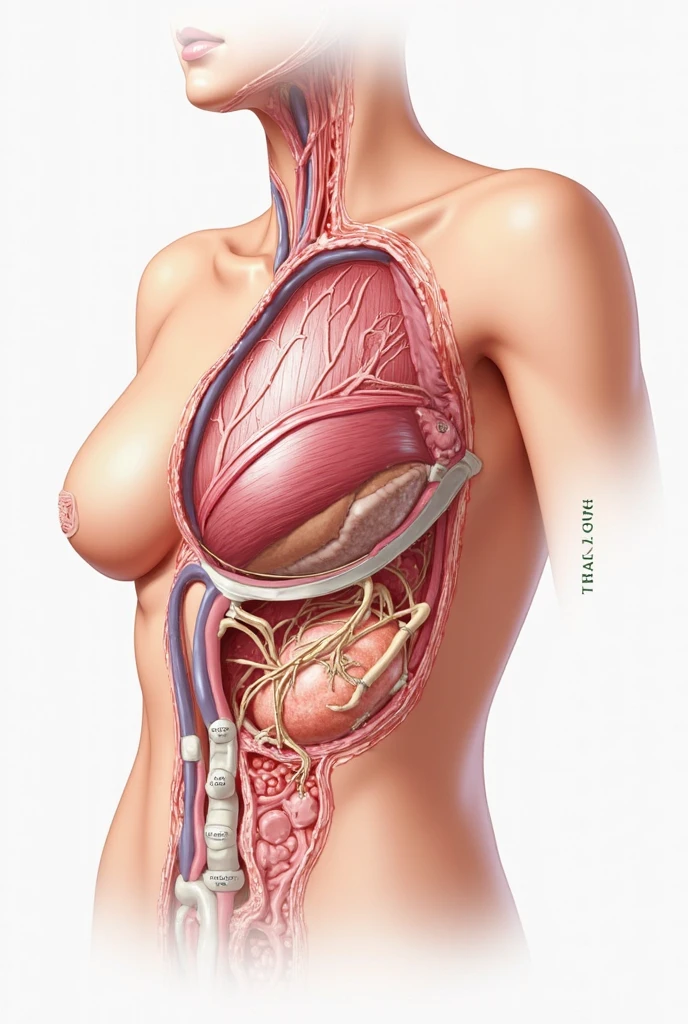 Drawing of the physiology of the respiratory system