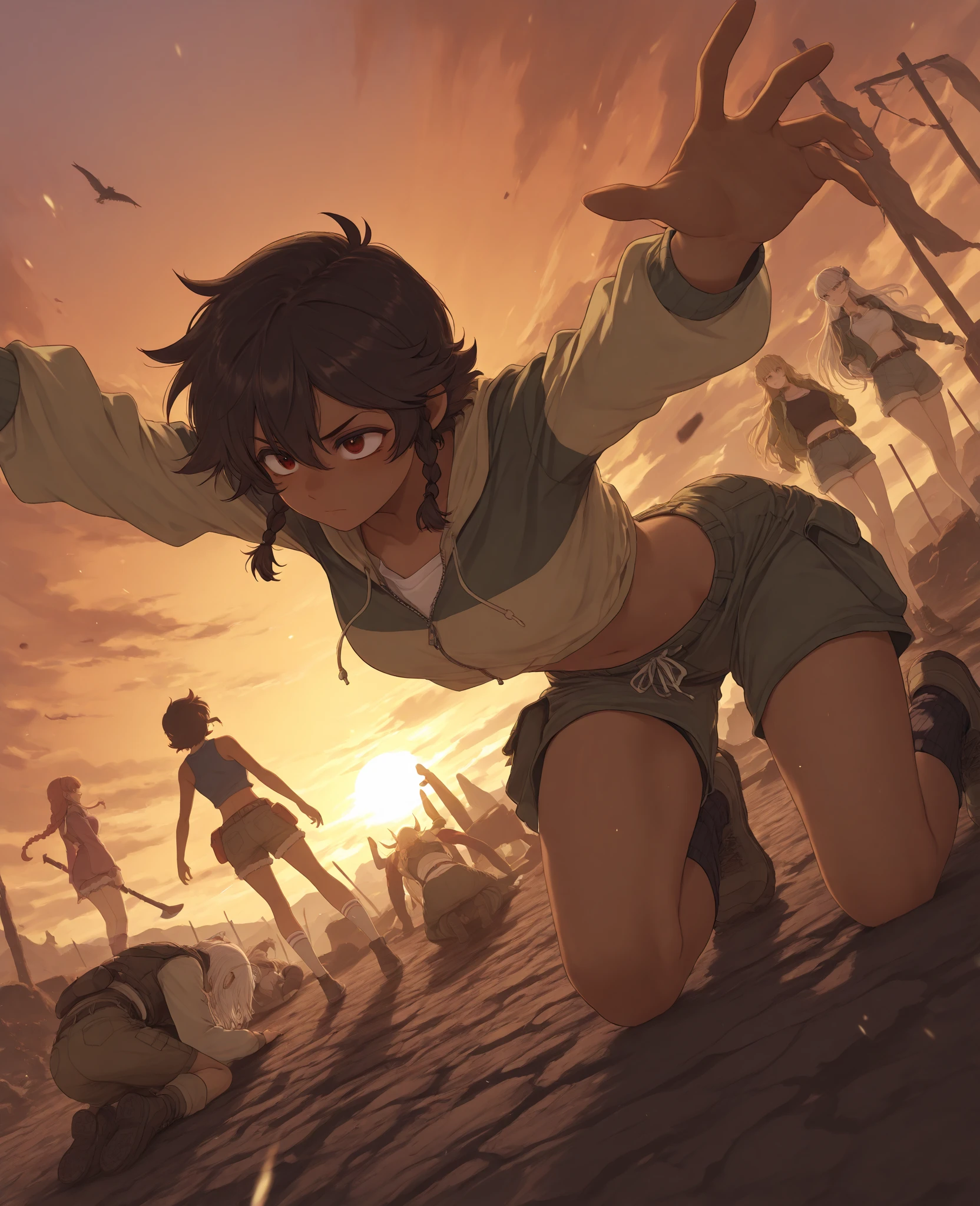 middle school nudist indian、Severely torn clothes are scattered、Fighting the sandstorm、Fighting strong winds、fight with a wide stance、Fight against the dynamism、