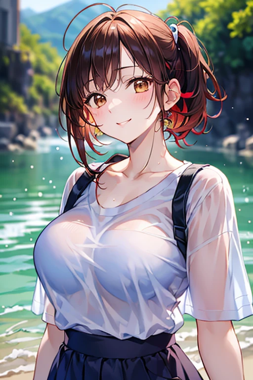 best quality, 1girl,shirt,medium breasts, slight smile, earrings, <lora:NeisanStyle:0.6>,
4k,4k resolution,8k,aesthetic,airbrush,atmospheric,beautiful,