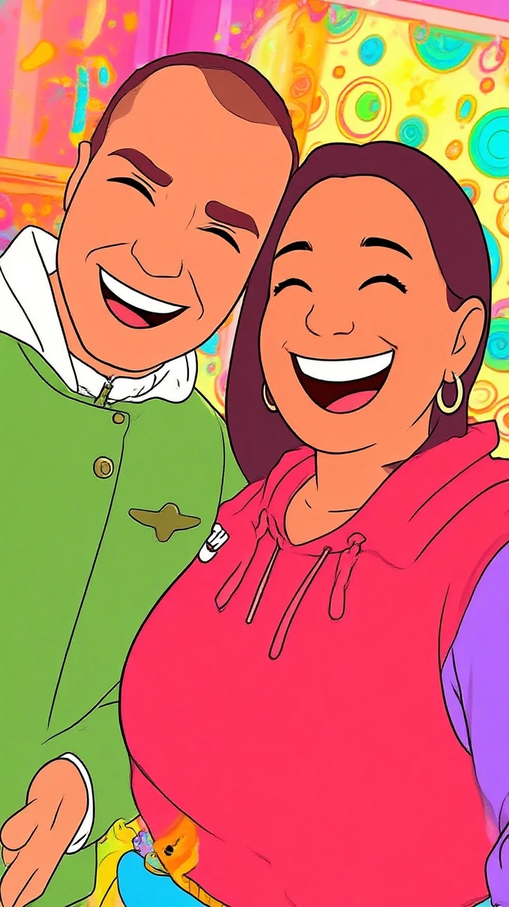 cartoon of a man carrying a woman on his back, cartoon art, cartoon artstyle, in cartoon style, cartoon image, cartoon digital art, cartoon art style, cartoon style illustration, digital art cartoon, hugs, cartoon still, ren and stimpy style, cartoon style, caricature!!!, funny cartoonish, added detail, cartoon drawing, cel shaded!!!, full color illustration, 8k