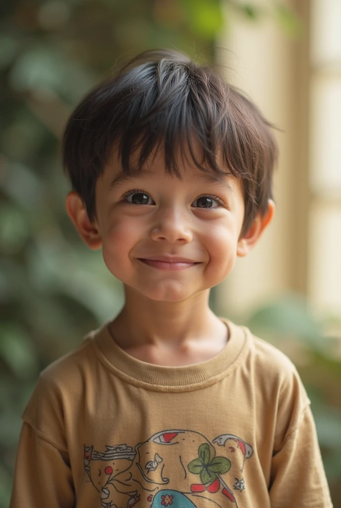 White boy with brown eyes, defined jaw, symmetrical face with black and brown hair, called Carlos Eduardo