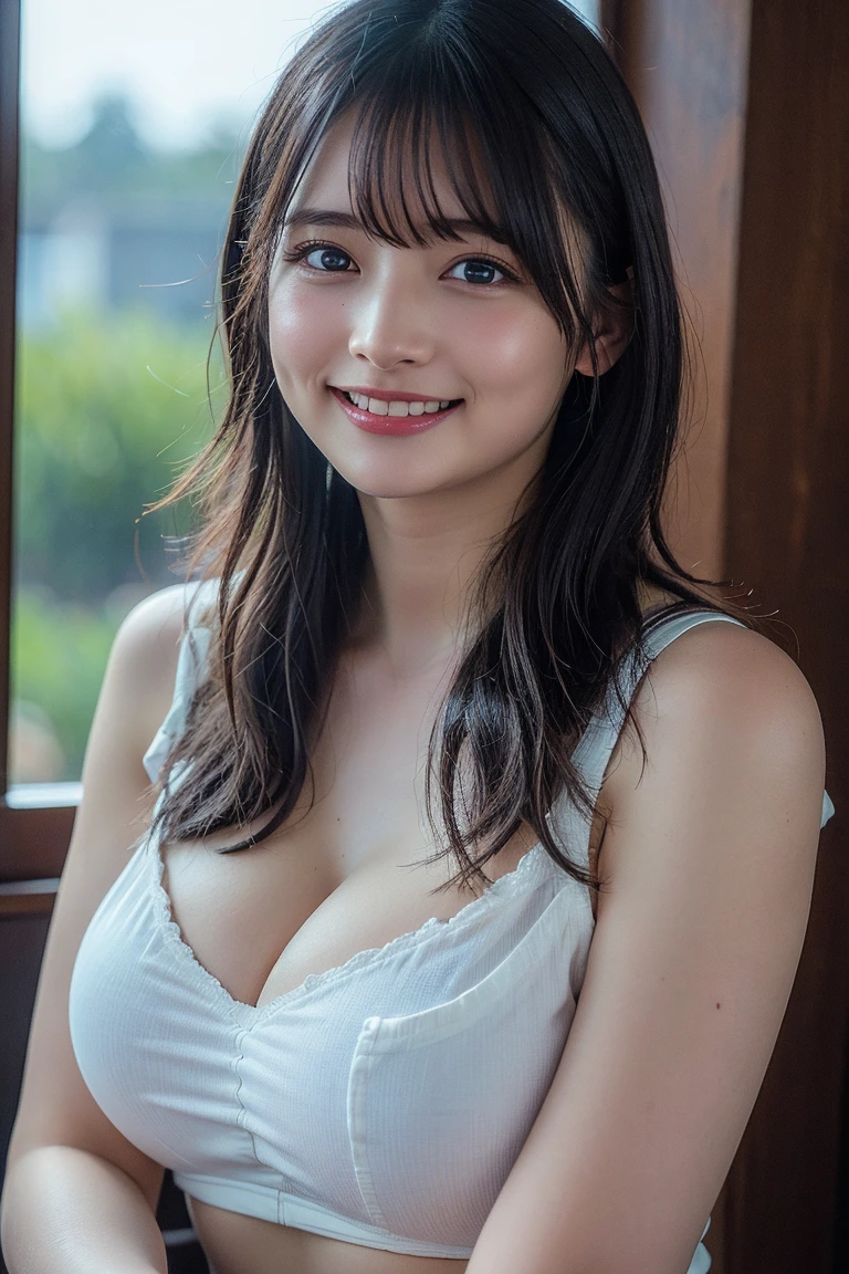 (8k, RAW Photos,Highest quality, High resolution:1.1), (Ultra-realistic:1.4),(Realistic, Realistic:1.3),((smile:1.3))、(cleavage-enhancing:1.2)、Checked dress、outdoors
