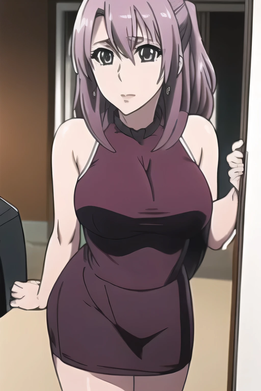  A woman with long red bean-colored hair，普通の服を着たbig breastsを描いていただけますか，Micro mini skirt，can you delicately draw the balance of her whole body with eight heads，，Beautiful legs，Short Boots，amazing thighs taking selfies in the mirror ，can you draw her expression more delicately，Women with Adorable Smiles，light purple long hairの女性，Women with Big Breasts in Thin Clothes，Micro mini skirt，giant chest, Gorgeous Thighs in Thin Clothes  ，Beautiful legs，High Heels，    college student    ，Alone，my whole body,, standing,Beautiful legs,Women with Adorable Smilesたちを描けますか， ，Legs open，  Draw it，，Women with Adorable Smilesたち，（light purple long hair），Draw it， dark blue suit ，White blouse，dark blue tight mini skirt，big breasts，big breastsでもウエストが細い，，，Alone，        ,    accurate depiction of hands and feet    ，，big breastsと更にbig breastsDraw it，cinematic lighting，High Heels，  Attractive 20 Year Old Woman                       ,              ,                                    , ,   big breasts, thin waist ， ,   ，，       accurate depiction of hands and feet       ，  ，Beautiful legs,