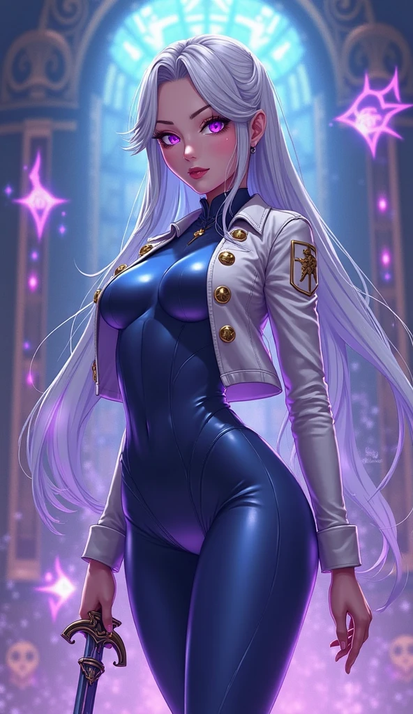 With jeans and a white turtleneck