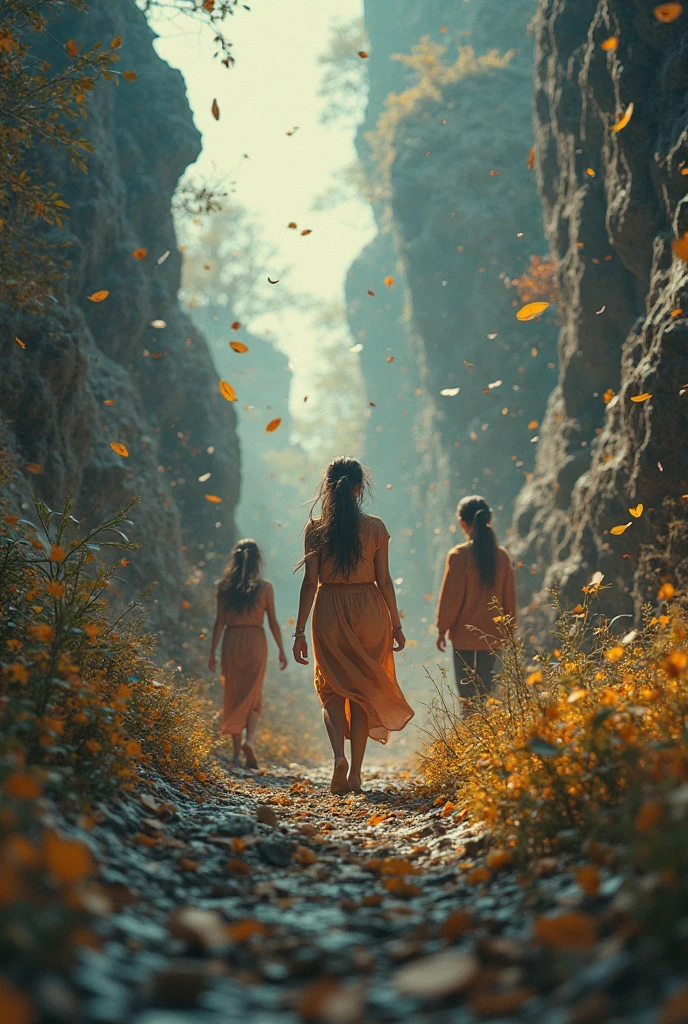 Land with golden and gold with people