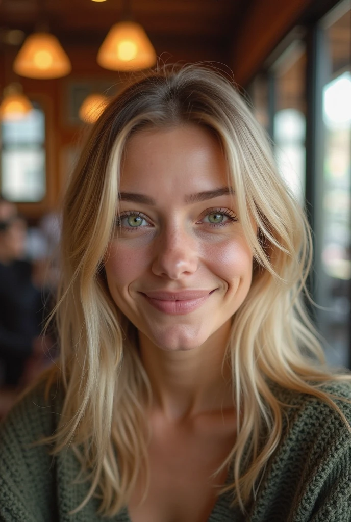 1 girl, solo, ((ugly:1.4)), ((Croatian woman)), name is Sauri, (25 years old), (((consistent face and image))), (long blonde wavy hair), (((Croatian face and nose))), (upper body and upper legs)), (slim), (wearing classy summer dress), posing on a flower shop in Amsterdam, Netherlands, smiling, ((mature and smirking))