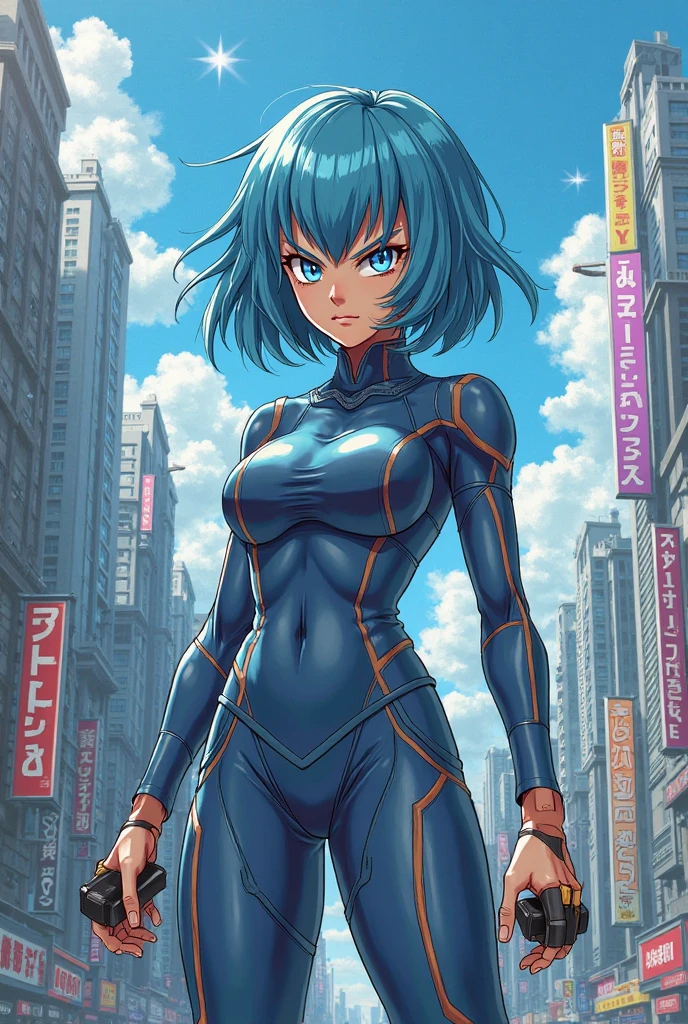 score_9, score_8_up, score_7_up, score_6_up,source_アニメ, ,Hadou Nejire, My Hero Academia, Wave Twist、blue eyes, Blue long hair, 青いBodysuits, 緑のBodysuits, Yellow gloves, Bodysuits, Are standing, Cowboy Shot, Cameltoe, , The whole face is blushing, Dynamic Pose、 Looking away, Shy, Outdoors,