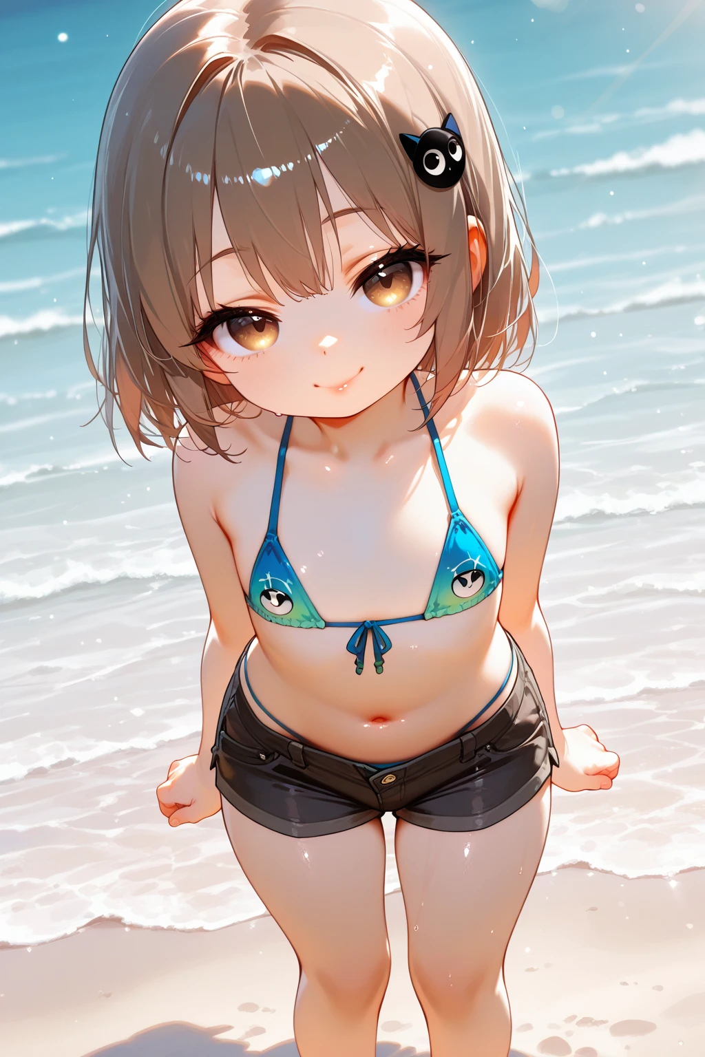 Cat ears cow print bikini swimsuit
Eat shaved ice