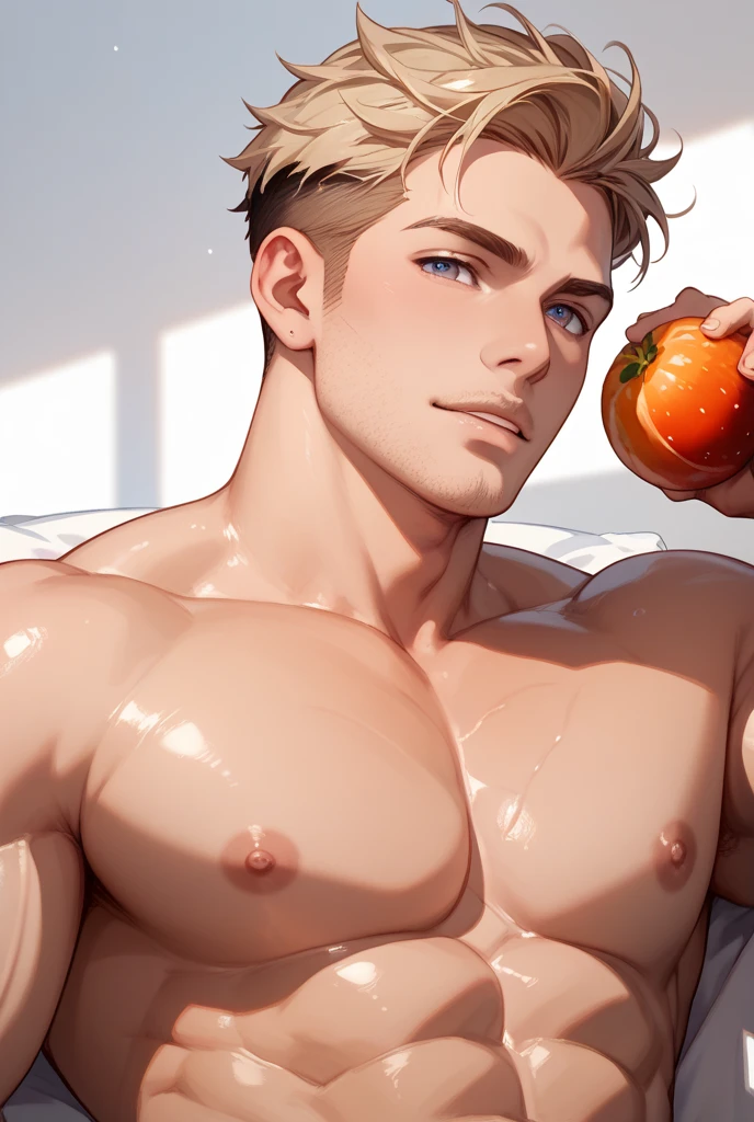 Handsome six pack abs