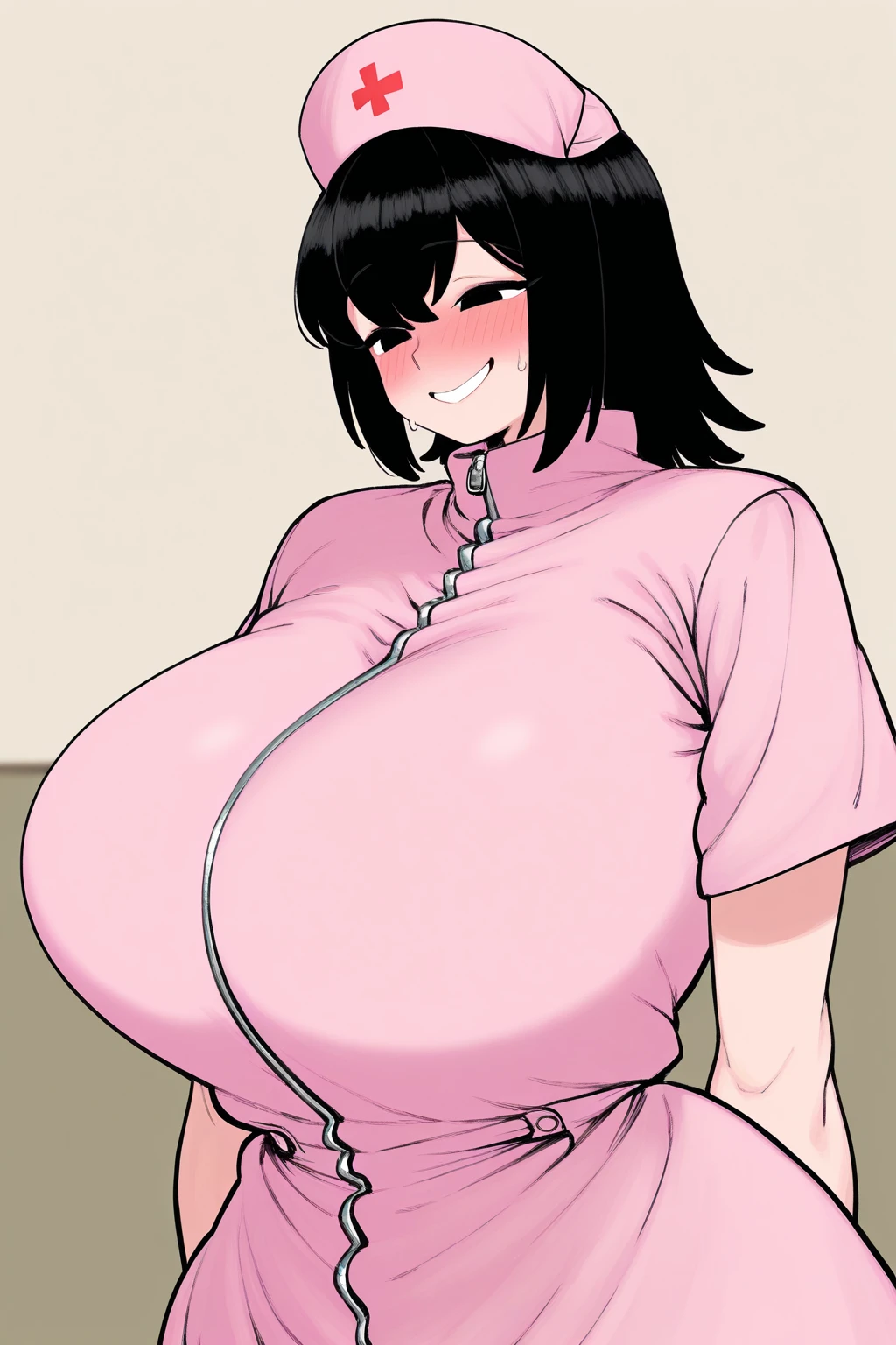 Squat、masterpiece、Highest quality、bed、One girl、chest、Knitted tights、solo、Pink Skirt、tongue、tongue出し、Black Hair、Medium Hair、blush、Black nipples、Look at the viewer、Black eyes、Choker of Hearts、White background、大きなchest、Big Breasts、Simple Background、Open your mouth、Pink heart cutout bikini、Pussy juice、Sweat、Drooling、Ahegao、pubic hair、Arms behind head、Tank top with heart cutouts on the nipples、Erect nipples、How、Firm stomach、