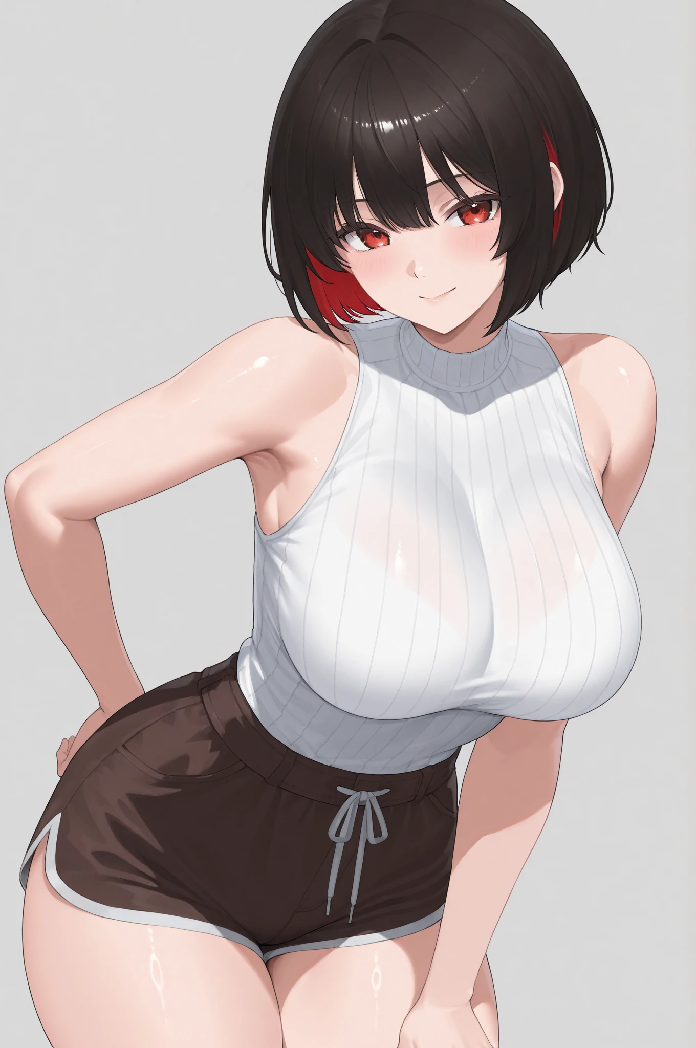 (((masterpiece, best quality, ultra highres, 1 girl, solo, no background))), super detailed skin and face and eyes and finger, beautiful japanese woman, small breasts:1.5, skinny, light brown hair, white background, very short hair, (an illustration of girl), Knee shot, Generate with illustrations, Various expressions, Various poses, Various Costumes, Please draw the entire character within the frame, ensuring that the head, arms, and legs are not cut off. The background should be simple, with the character positioned centrally,
