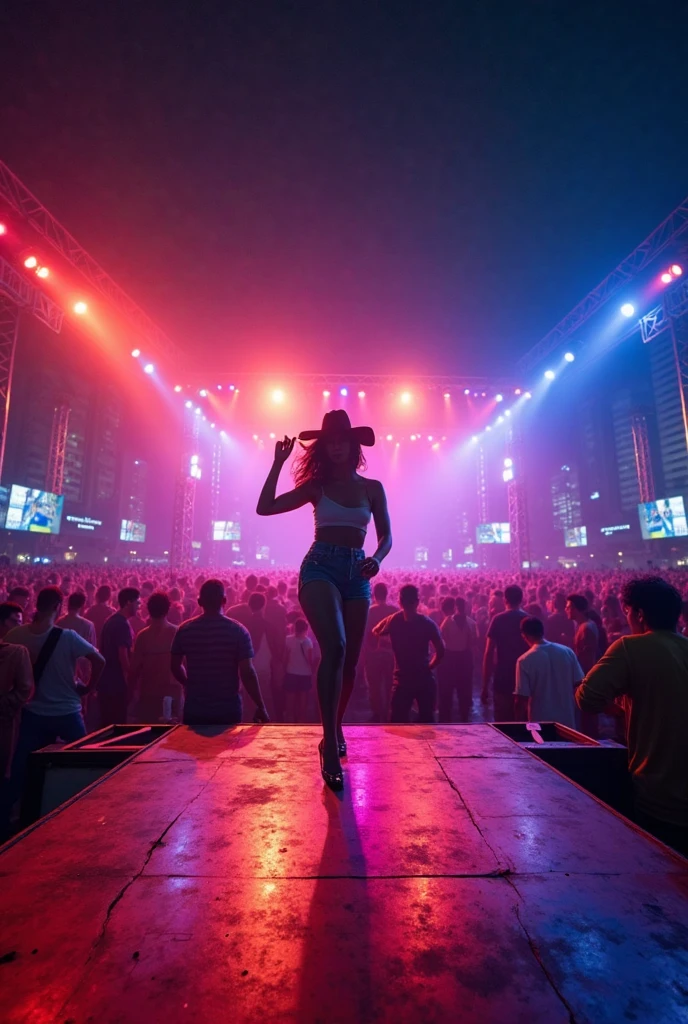 EDM Music festival, every body raise your hands