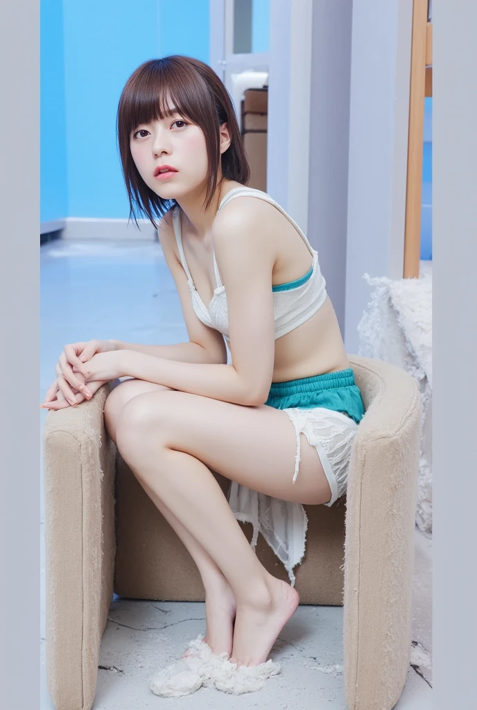 mofu mofu neko girl peeing on the toilet Hentai