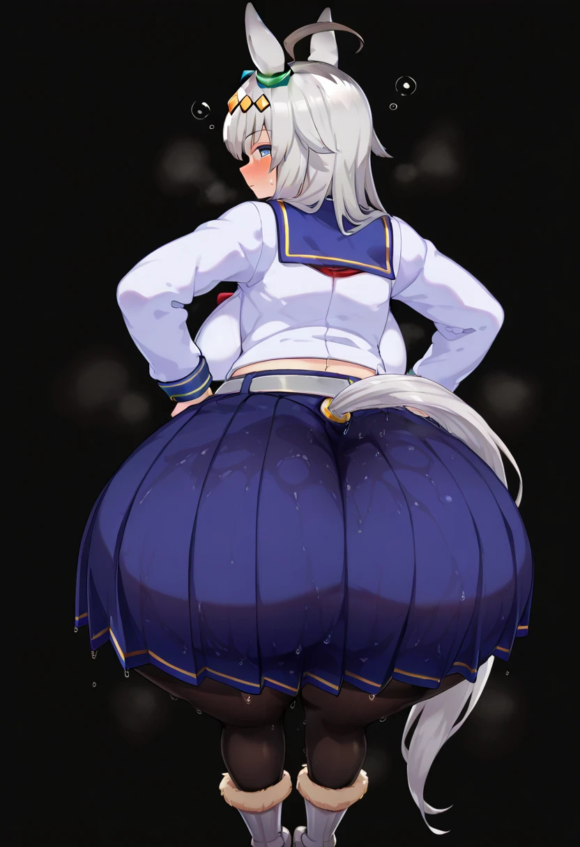 mononobe no futo, One Woman, Long sleeve, Sleeves edged with ribbon, Gray Hair, blue eyes, Proud face,
Underbust,  Medium Chest, Butt,Thighs,Plump，milk,Underarm,Underbust，vapor，High Leg,Jump,Low Angle，Please spread it with your hands,Embarrassed face,look back，lotion，No underwear,to be tied up