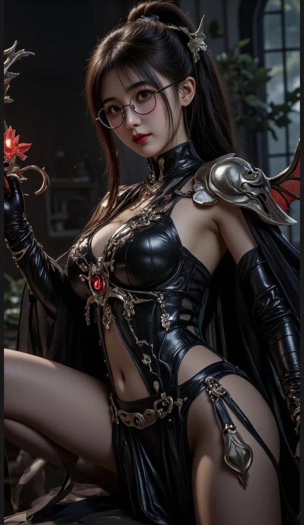(highest quality,High resolution:1.2),(dark,Threatening:1.1),(Bad luckな:1.1), In the vortex of space,
Heart of a Goth Maiden, Very dark shade.
Her Eyes, Like dazzling fur in a starless haze,
A symphony of despair in their eyes.
Her Mogul Snaps, Mysterious Cemetery,
Think about it, The source of her sadness.
With her black hair swaying in the moonlight,
She weaves despair into her dreams.
oh, Her Soul, Shadow&#39;Embrace,
Take me to space.
At each step of the Kelhudelgoring, She summons darkness,
Dance of the Void, Whippler Big Spark.
Her touch is an icy caress of the void,
In her vague existence, I am left confused.
For Love, Bumblewisk, Cosmic Power,
Stars shining in the endless night.
Confusion swirls, Let the emptiness cry out,
Our love is a dazzling dream in the universe.
Gothic Witch of the entire star world,
In your void, I find my soul.
Hypermaximalist, Anime Style, Breathtaking oil paintings, Surreal, Ultra-realistic digital illustrations that mimic the style of oil paintings, Seamlessly blends the psychedelic visionary art of Alex Grey with the biomechanical aesthetic of H.R. Giger. Great composition, masterpiece, highest quality, (devil,Satan,Lucifer:1.1),(devilish:1.1),(Bad luck,Bad luckな:1.1),(Powerful figure:1.1、Big Breasts、Glasses) 、 ((((Huge glasses, Nerd Glasses, thick glasses, Round Glasses)))),(((Big Breasts)))、(Red eyes glow:1.6)、(Red glowing eyes,Sharp teeth:1.1),(Black wings,thick,shabby:1.1),(hellish landscape:1.1),(fire,sulfur:1.1),(Threatening atmosphere:1.1),(dark shadows,Threatening presence:1.1),(Bad luck clouds,Stormy Skies:1.1),(dark,Spooky atmosphere:1.1),(Bad luck aura,Evil energy:1.1),(dark aura,cigarette:1.1),(intense heat,Burning Flames:1.1),(Surreal,Nightmare Visions:1.1),(Predicting the end:1.1),(Twisted corners,Fiery crown:1.1),(Bad luck whispers,devilish laughter:1.1),(Cry of pain,echoing screams:1.1),(Bad luck symbols,Ancient runes:1.1),(Mysterious Relic,dark artifacts:1.1),(Infernal Ritual,Ritual sacrifice:1.1),(devilish minio