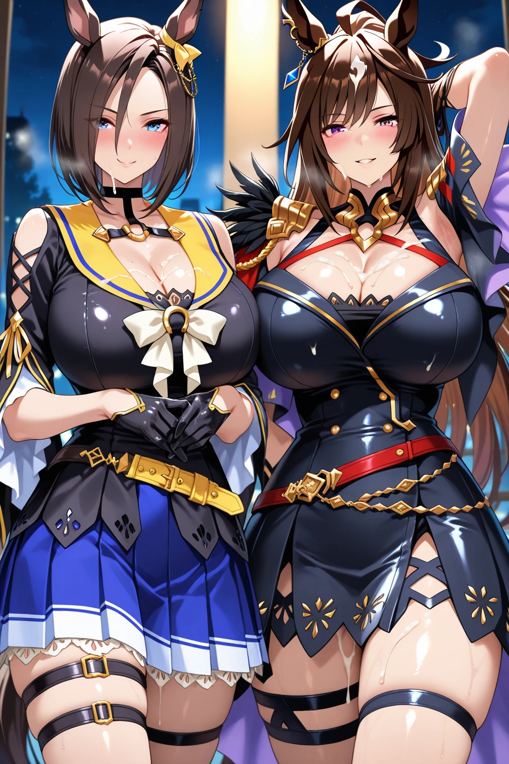 (masterpiece, best quality, ultra detailed), (perfect face, detailed face), (detailed background, complex background:1.2), full-face blush,  (3heads:1.5), very huge breasts, open belly, (very, beautiful eyes:1.5), (very detailed eyes:1.5), ,smile, looking at viewers,
megumi tokoro,  long hair, blush, lipstick, Hot girl, baddie, staring, glaring, bad attitude, mean girl, dare, angry, hate, crazy, smoking, sensual, attractive, masterpiece, best quality, highly detailed, fantasy , a anime girls in armored dress holding a sword
posing for a picture, evil smile, smile, open mouth, breastplate with open cleavage, cleavage, warrior
outfit, ecchi anime style, anime girls, ecchi style, (nsfw) not safe for work, ecchi, digital anime art!!, in
anime style, official artwork, visual novel cg, beautiful anime girl, anime style 4 k , loincloth, exposed
belly, exposed navel, exposed midriff, exposed lower belly, pencil skirt armored, castle,inside castle,, navel piercing