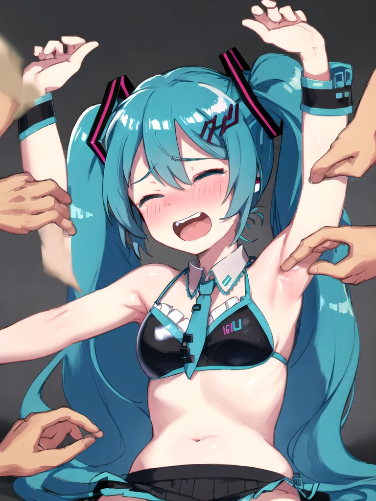 hatsune miku, aqua hair, twin talls, large breasts,, Live Stage,  (Sweating profusely, Love juice, Wet Woman, female ejaculation),, nsfw, solo, naked,, Peeing, lactation, projectile lactation