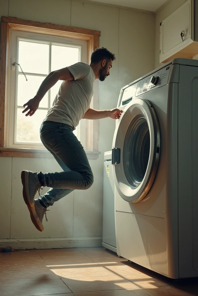 A man who fix washing machine