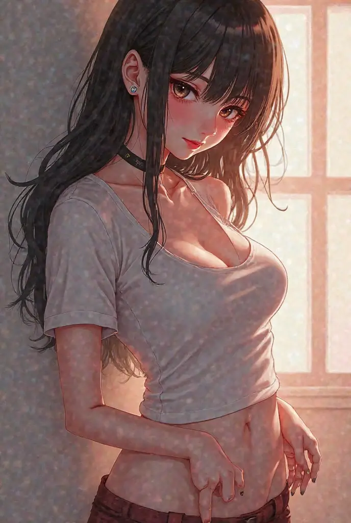 navel, cleavage, (Big chest: 1.2) Features, There is water on the body, Clothes are soaked, ((Ultra mini skirt, Tight body, Public hair is huge, )), White shirt, Tight body, Ultra-thin shirt, (Extra short shirt, heavy rain), Wet clothes, Long hair, Black hair, Wavy hair, Double eyelids, 耳Nipple Ring, No bra, , no underwares, Curved body, Sexy body, Perfect body, ((Realistic lighting, best qualtiy, 8K, tmasterpiece:1.3)), sharp fokus:1.2, 1girll, Beautiful Women with Perfect Figure:1.4, Slim abs:1.1,Ultra-fine face,Fine eyes,二重まぶた,