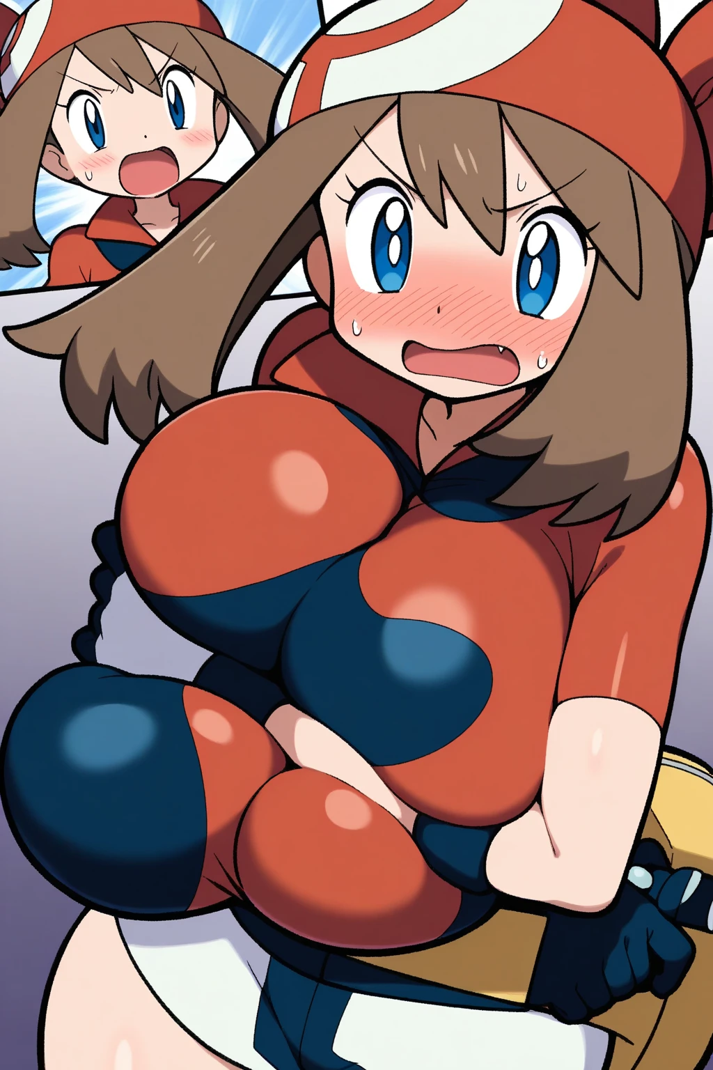 Big chest, chest, Tongue out, whole body,Thighs,accurate, Light blush, Large Breasts, sitting,Looking up,Lick,valley,Born as is,licking,Hold in mouth,Bodysuits,Massage the breasts,Fir fir,Gloss,ヌルヌル