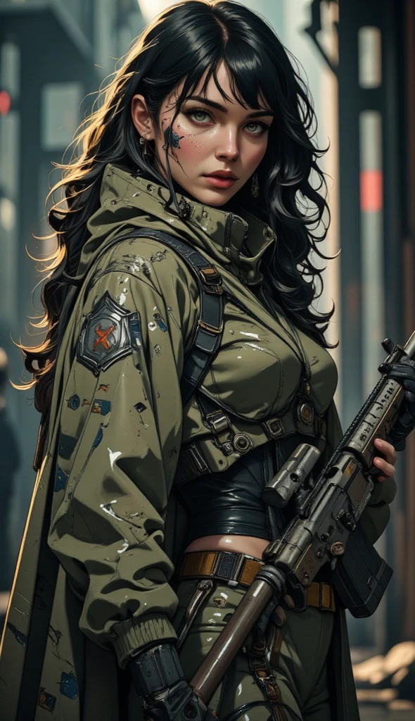 beautiful ((similing)) relytvil posing in (dynamic pose) as a world war 2 diesel punk army officer, black leather uniform with cleavage wearing leather army hat, photo referenced, highest quality, high quality, (detailed face and eyes), dusk lighting,, strong makeup, industrial, outdoor snow forest background ((close up)) <lora:liv_tyler_relytvil_v1_0:0.9>