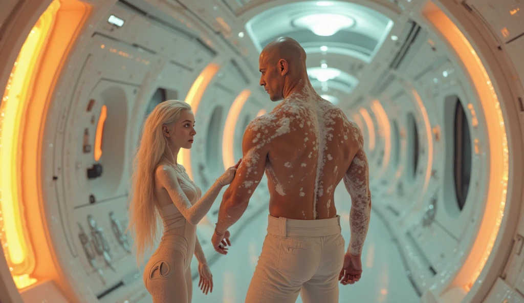 Star Wars, One old man Sam Elliot and one young Princess Leia human race, age gap, age difference, giant tall size, old man 70, long beard white, armor stormtrooper, face smile, hairy body, naked, big long penis erect, cumming, he carries his girlfriend strongly with both hands, kissing mouths loves, ass fuck positions, sexy young girl 18, size tiny and skinny, a little pregnant, hairstyle blond, face embarrassing blushed, in comfort sitting position for sex, one old man, one young girl, naked, nsfw, on Spaceship.