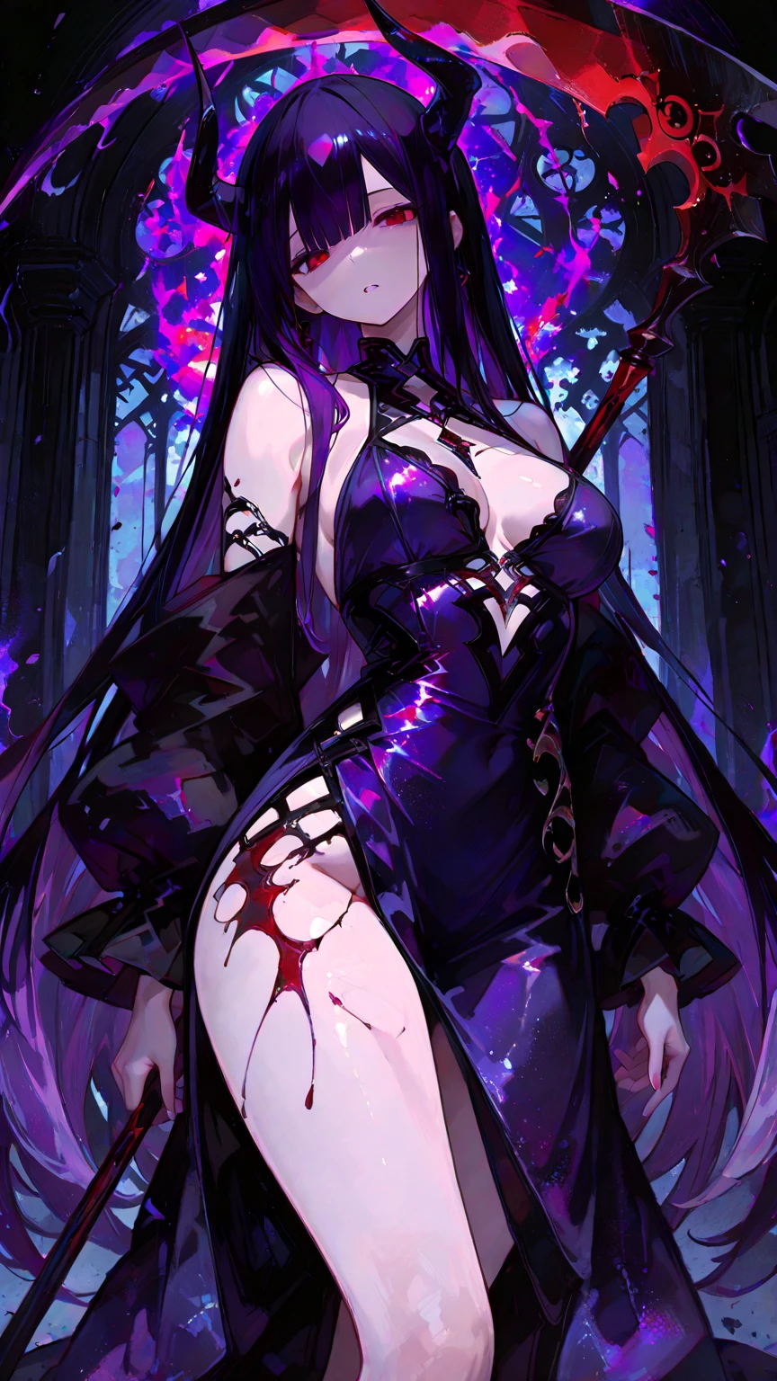 Scarlet Castlevania, (Scarlet Castlevania), tenebrosa, standing alone, ray tracing, 3D style, 3dmm, ((3 poses per photo)), ((3 poses in each photo)), fully body,(from front view),(Rear view), (view on the left), blackstockings, Tear at the waist,(((3 poses per photo))),((symetry)) ,((ultra realistic skin)),(minimalist details),((large open dress with v-cuts)),(((dress with spikes))),(((slits between the legs))),(((well-defined groin))),(drawn curve),(((necklines))),(((thick and beautiful legs))),(((big boobies))),((large neckline over the breasts)),((sexly)),big and beautiful legs, winding curves, groin marking, no thorns, sample legs, fancy