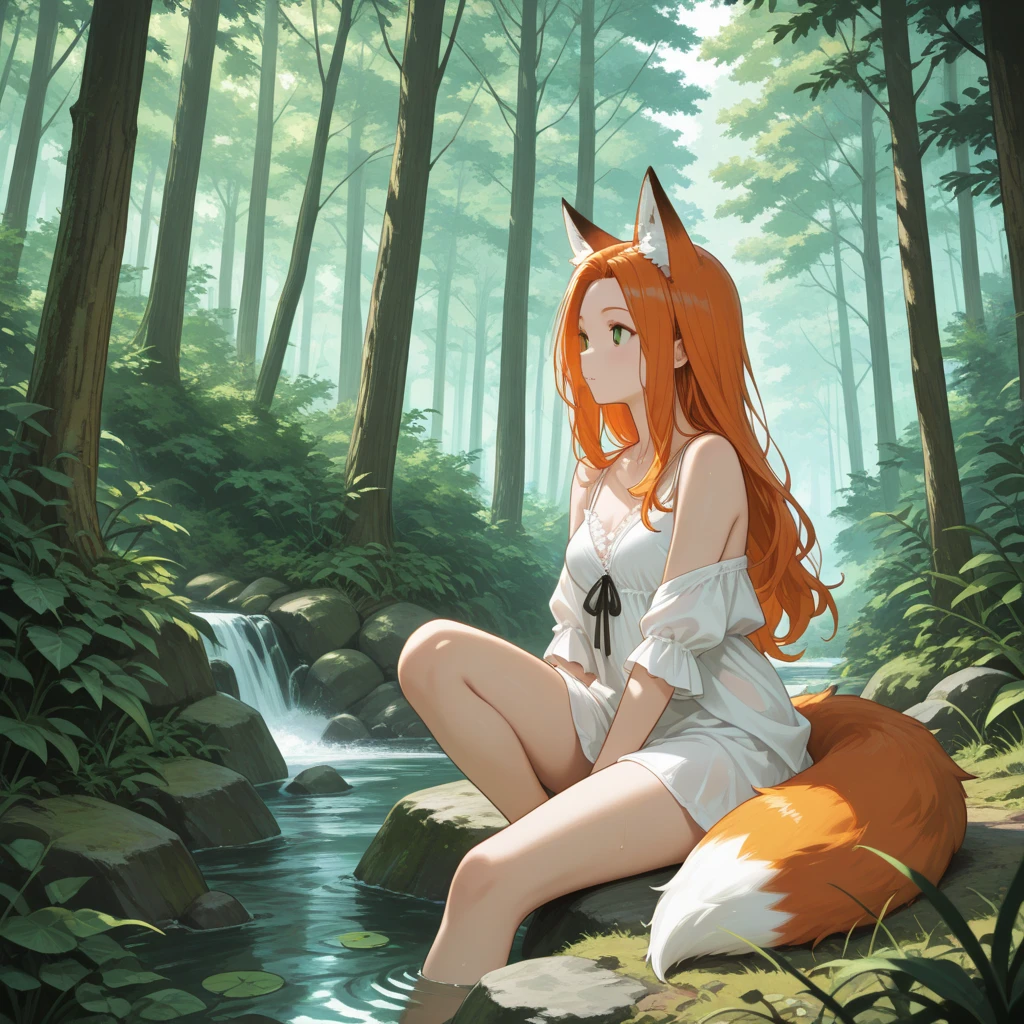 ((Highest quality)), ((masterpiece)), forest, hydric
