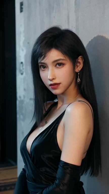 middle eastern women,20 years old,(Pale skin),necklace,(黑色choker necklace:1.3) ,earrings 、Deep sadness、sorrow、Red lips open:1.5 . close your eyes deeply. Enjoy the happy expression:1.5,masterpiece,original photo,best quality,detail:1.2),,endless realism,High-granularity CG integration 8k, Full body image:1.5 (Sweat)(Sexy pose),Perfect body (High neck,Black sexy clothes,The material is very thin,Clothes are torn:1.5) Tie up long hair,(take a shower:1.8),The whole body is soaked with clothes:1.8(Clothes are torn:1.8) (Bust size is at least 36f:1.8)