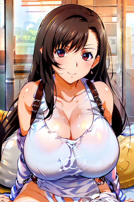 ((Upper body close-up))、(Huge breasts,Cleavage:1.9),Anna Yamada,gigantic breasts,Toothy smile、(Nurse uniform:1.5)、(In the classroom)、(Wearing a collar:1.5)、Earrings、Earrings、bracelet,(Delicate facial features:1.5)、(masterpiece, Highest quality, High resolution, Super detailed, 8k, 4K),(Put your hands behind your head:1.5),ponytail,(Beautiful Face:1.5),(Steam coming out of the sides:1.5),(nsfw:1.3)、My body is wet、Show off your armpits,Spread Armpit、Absurd、Highest quality, (Volupture)、(Armpits are visible:1.5)、looks happy、Smiling with white teeth、Small nipples、Small areola,Facing forward