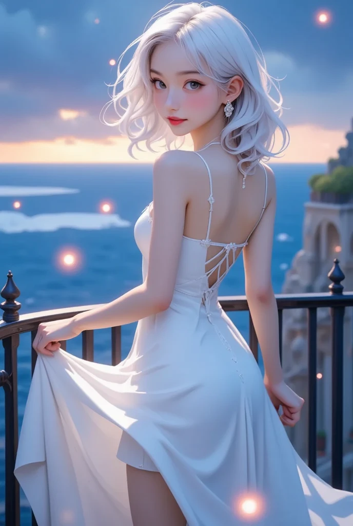 very hot sexy white girl, half naked boobs expose, Backless dress, Hotel, vibrant