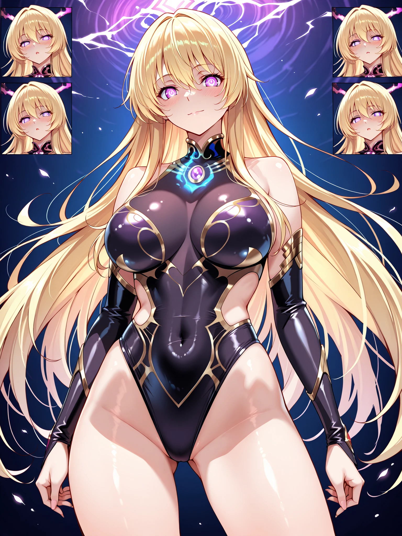 Sandy Hair Fall Down Body Big Slender Breasts Thin Thighs Thin Waist Solo Pilot Costume Looking At Viewer In Space Long Hair Blushing Determination