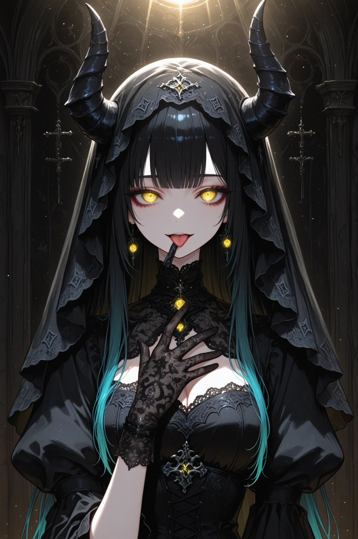Dungeon life, mutated, dark lord slime, female creature,
