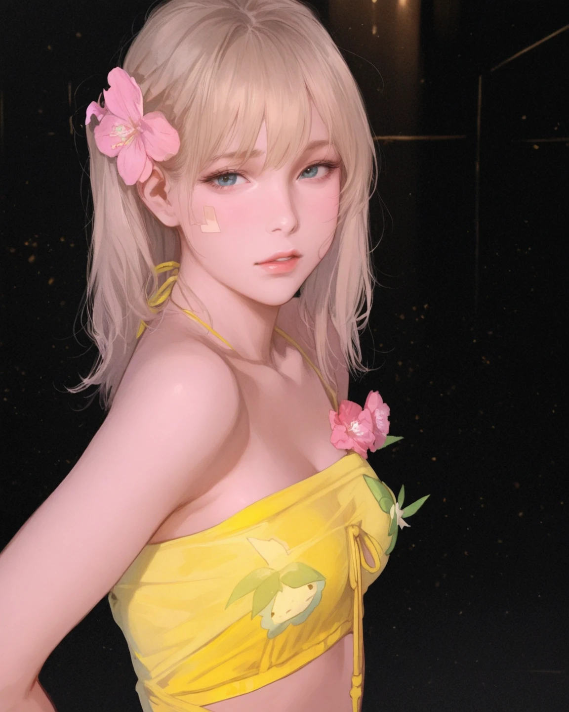A beautiful girl in a lush garden, detailed eyes, full lips, long eyelashes, Elegant dress, romantic pose, (best quality,4K,8k,highres,masterpiece:1.2),ultra-detailed,(realistic,photorealistic,photo-realistic:1.37),HDR,uhd,studio lighting,vivid colors,natural lighting,intricate details,cinematic composition,fantasy art,ethereal, Thunder General, Asuka, Genshin Impact
