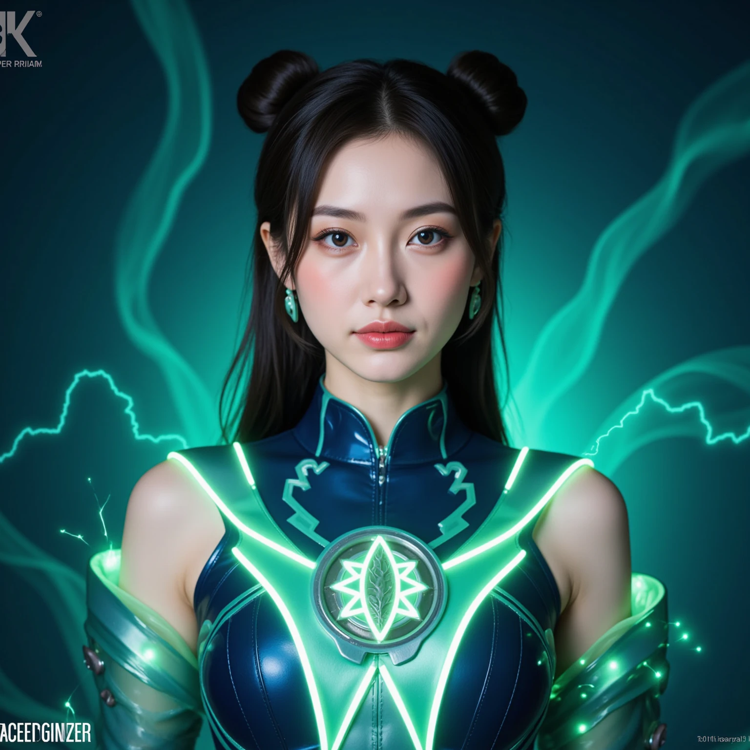 Black woman wearing blue sttldunf uniform,veins,borg,eyepatch,cable,luma,rosalina,detailed face,detailed eyes,detailed lips,metal texture,sci-fi,glowing lights
jamesdaly artstyle,