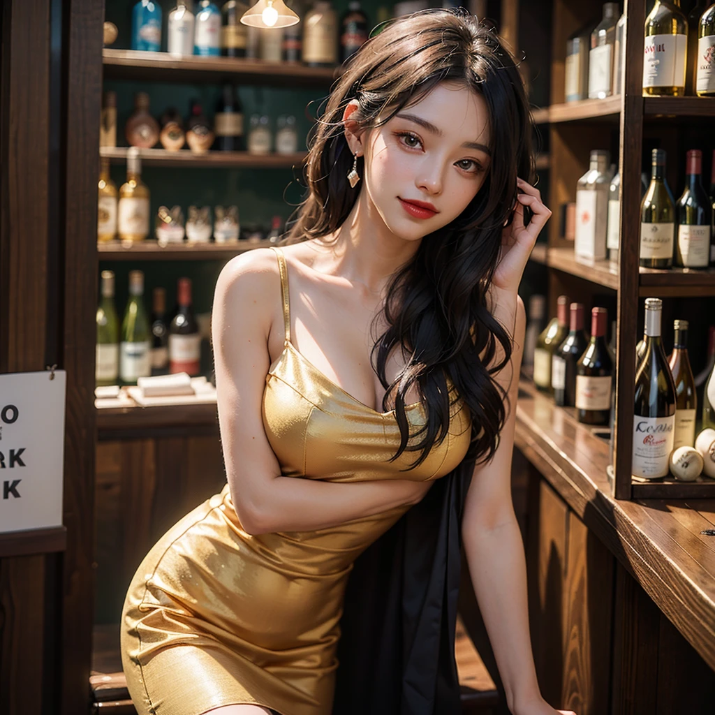 Best quality at best，Original，tmasterpiece，超高分辨率，Sweet girl，Draped with hair，Necklace necklace，camisole，medium boob，Cafe，城市，healed，24mm wide angle lens
