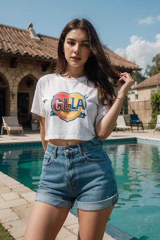 Mujer arafed con camisa blanca y chaqueta azul posando para una foto., 18 years old, 1 6 years, she is about 1 6 years old, alanis guillen, 1 8 yo, 2 2 years old, muy, muy baja calidad, 2 3 years old, 19 year old girl, muy baja calidad, imagen de muy muy muy baja calidad