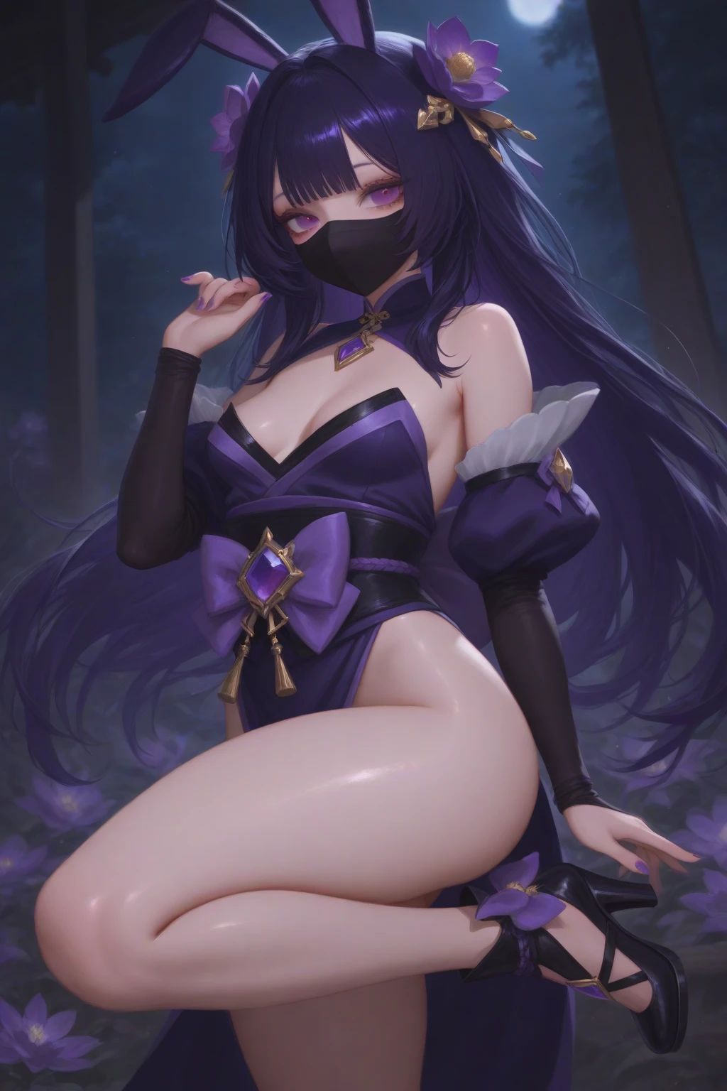 monamegistus, mona, blue eyes, hair between eyes, twintails, very long hair, purple hair, hat, (medium breast:1.2), witch hat,
BREAK black bodysuit, black gloves, blue sleeves, bodysuit, capelet, covered navel, black pantyhose,detached sleeves, gloves, high heels, leotard, long hair, long sleeves, multicolored sleeves, purple capelet, purple sleeves, strapless, strapless leotard,
BREAK outdoors, waterfall,riever, night, moon, lights, stars, starfall,
BREAK looking at viewer,BREAK (masterpiece:1.2), best quality, high resolution, unity 8k wallpaper, (illustration:0.8), (beautiful detailed eyes:1.6), extremely detailed face, perfect lighting, extremely detailed CG, (perfect hands, perfect ???????),
