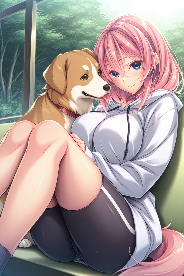 Super best quality、Ultra-high resolution、Beautiful details、Ultra HD quality、1 girl、9 year old pretty girl、Young Girl、Completely naked、pubic hair、clitoriedium sized breasts、Pink Hair、bestiality、Giving a blowjob to a dog、Moist with tears、A large amount of love juice is dripping from the pussy、Beautiful pink nipples、Low - Angle