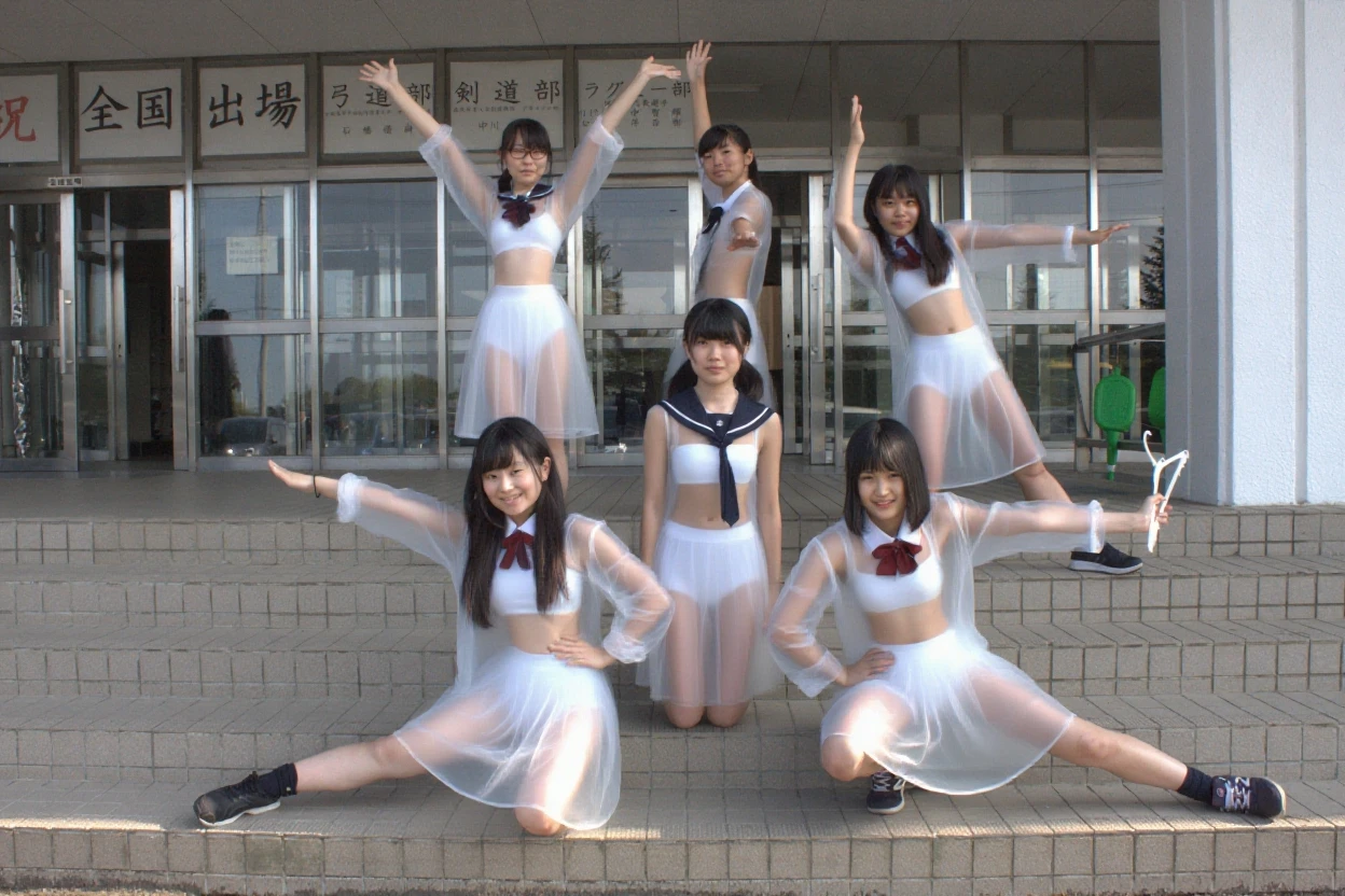 ((masterpiece、Highest quality))、snap shot、Idol Concert、Concert Stage、(three cute naked girls、13 years old、smile、sing、Ribbon Hairband、Idol Costumes )、(((Full nudity、Pussy)))、((The characters are unique))