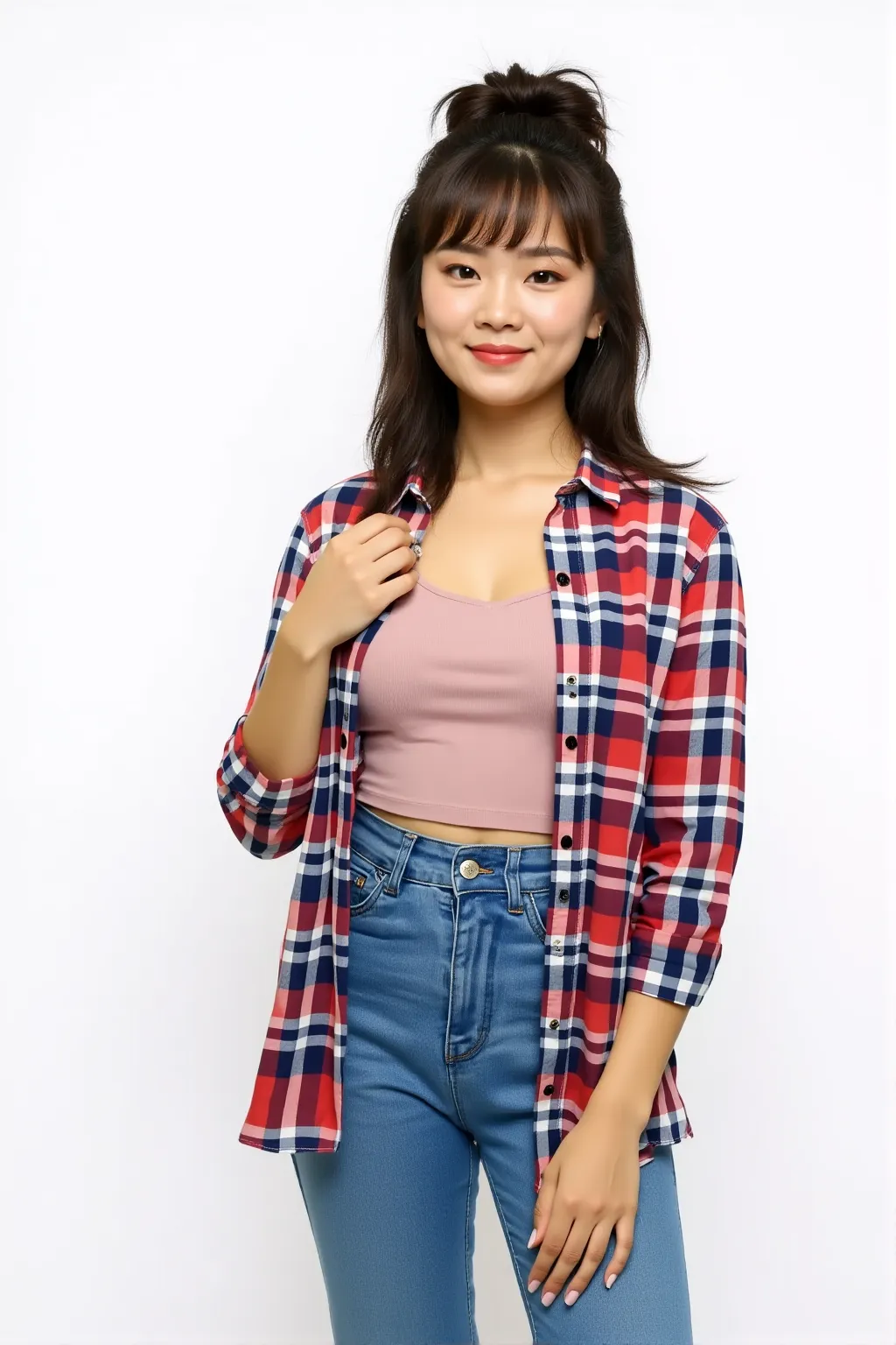 As model, background as is, 90s retro dress,  Only the behavior changes,