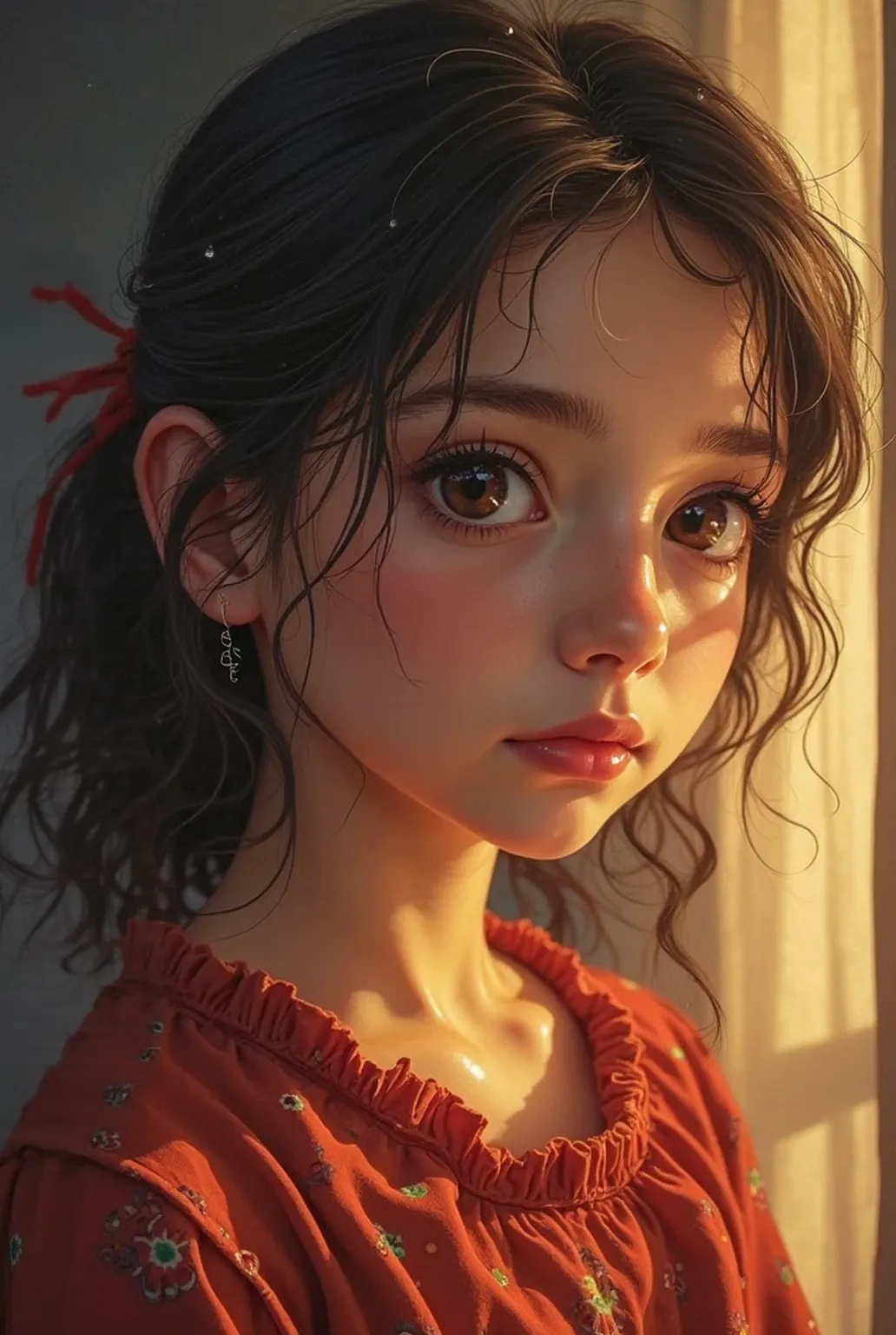 Background change skintone change clothes change cute girl full clothes chubby girl
