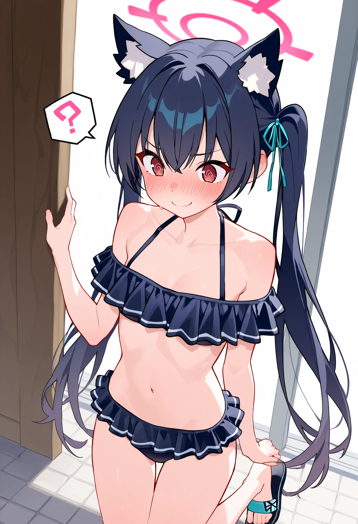 School_swimsuit, Sukumizu,black swimsuit, 1girl