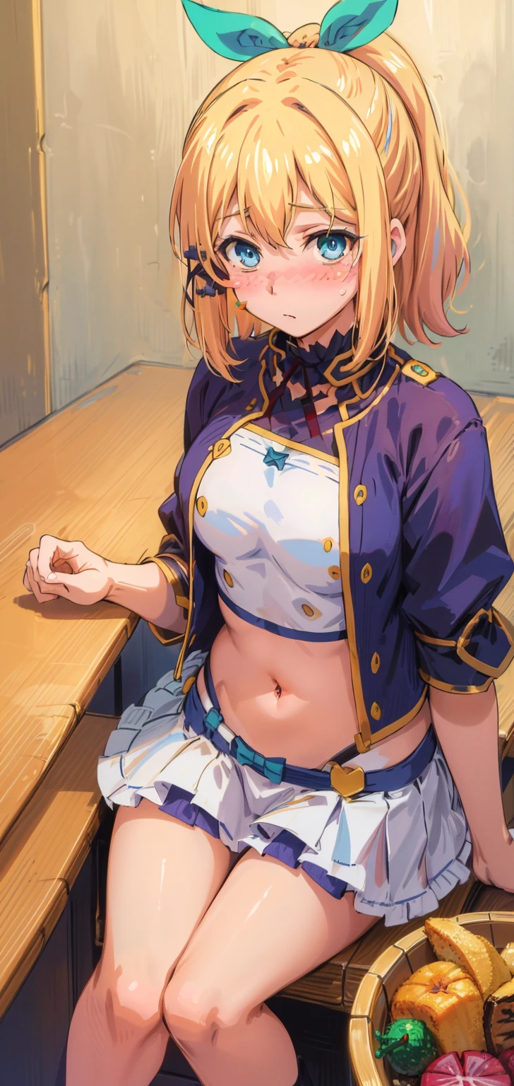 Atelier Ryza、alchemist's room、medicine cabinet、big kiln、Going to bed、Lizerin Stout、Features a black headband。The camisole and hot pants make for an easy-to-move outfit suitable for a summer stage.。The jacket is almost sleeveless、Elbow-length sleeves are detached sleeves。Because the jacket and sleeves are not one piece、Be careful when drawing illustrations。Attach an ear cuff to one ear、green ribbon on the chest、hot pants have slits(notch)has entered。As expected, the length of boots that expose the toes is shorter.。The boots are knee-high boots with open toes that can be called thigh-highs if you include the foot cover in the length. In battle, they can be used as an alchemist's staff.、Fight using items created through synthesis、