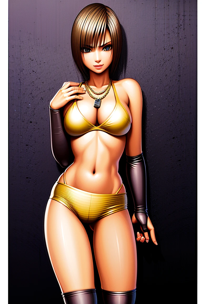 yellow bikini, by rubio, anime girl with big tits and big nipple pointing, attractive anime girl, Ilia Kuvshinov. 4 kilometers, [ Art numérique 4 kilometers ]!!, Realistic 3D anime style, cute anime girl, Extremely detailed artistic germ, oppai, 4K animated style, Photo realistic rendering Anime girl, hyperrealistic anime, anime style. 8k, sexy woman, She blushes, she wants to please men, naked 