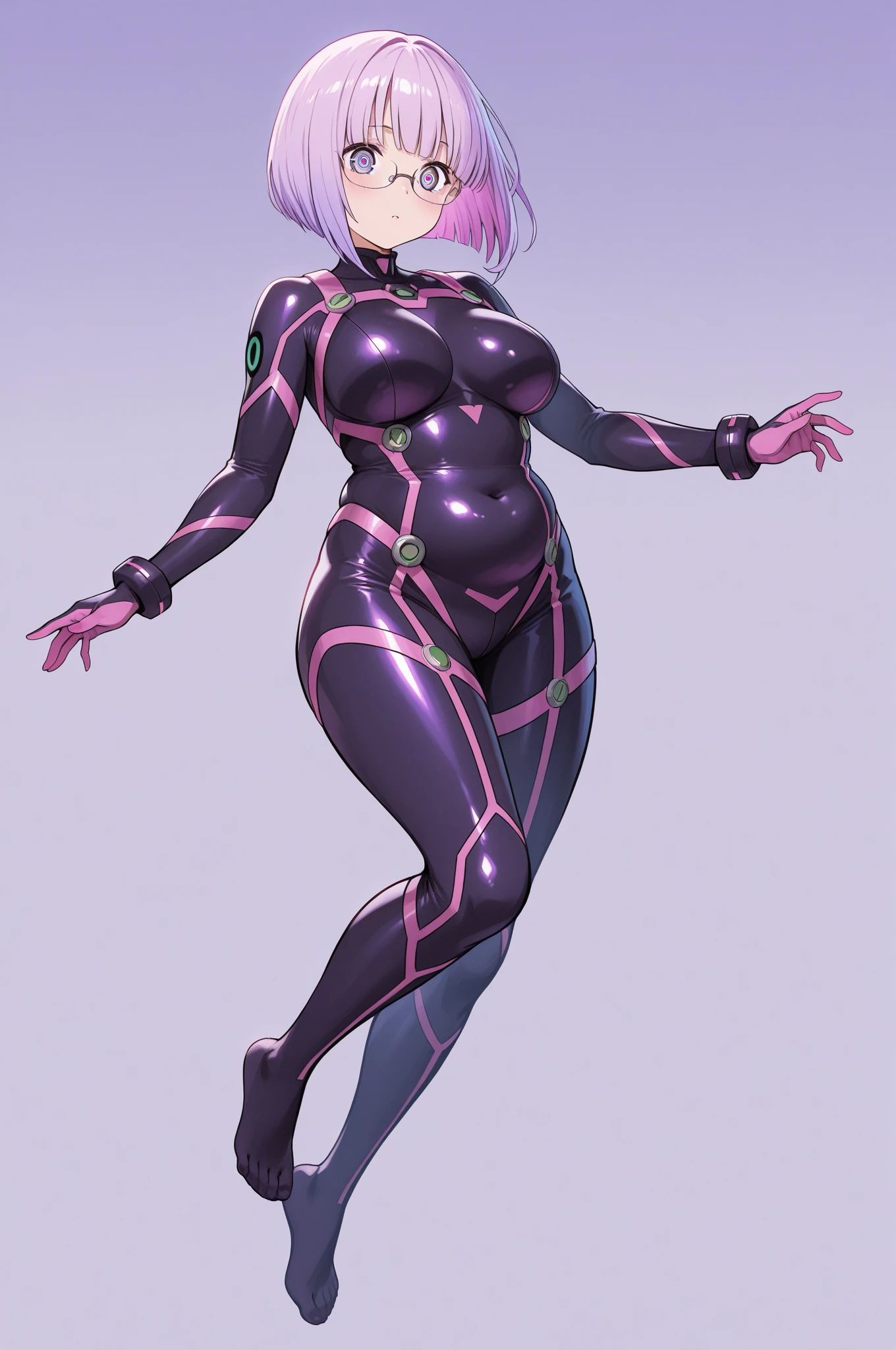 Angle from behind、back、Butt、leotard、Ultra-detailed illustrations、Ultra-precise expression、masterpiece、Highest quality、ultra High resolution、High resolution、Hiromitsu Takeda Style、White background、Simple Background、One girl、solo、Mash Kyrielight、light purple hair,short hair,hair over one eyes、Rider Suit、purple heel boots、Purple eyes、Open your mouth、blush、Large Breasts、Big Breasts、Erect nipples、Choker of Hearts、White Breath、Sweat、Glowing Skin、shiny skin、Front angle、View your viewers、